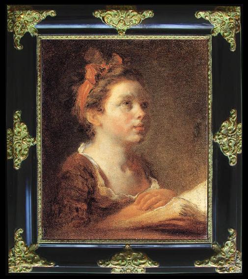 framed  Jean Honore Fragonard A Young Scholar, Ta119